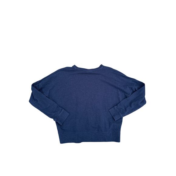 Lyoum Navy Embroidered Long Sleeve Sweatshirt Size Medium - Picture 5 of 5
